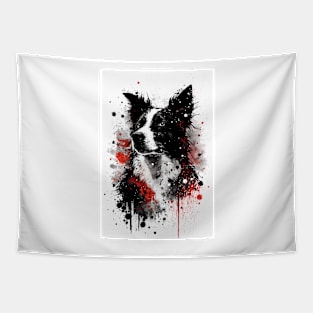 Border Collie Portrait Tapestry