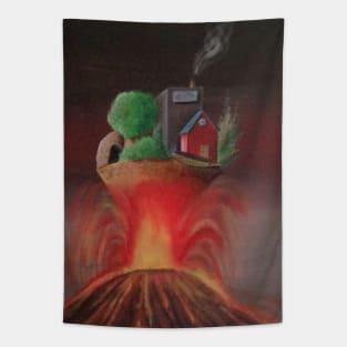 Volcanic Island Transformation Tapestry