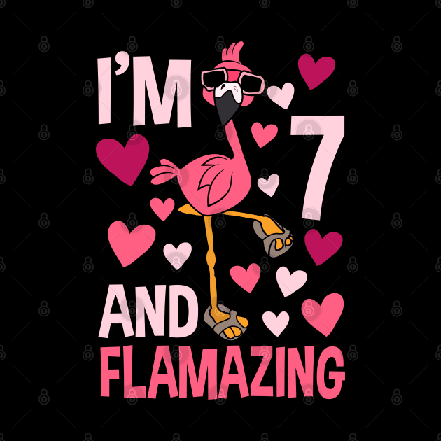 I'm 7 And Flamazing Flamingo by Tesszero