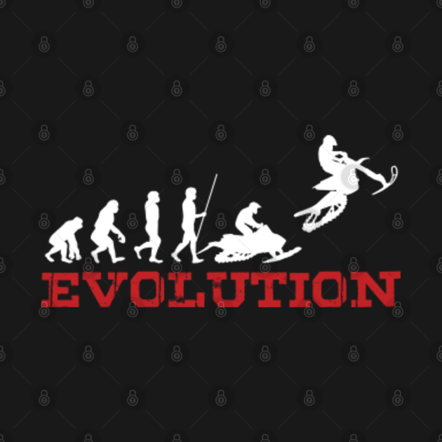 Discover Extreme Snowbike Evolution Snow Bike Sports Gift - Biking - T-Shirt