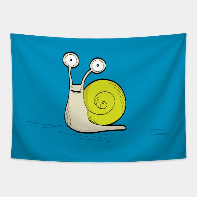 Albert the snail Tapestry by Namarqueza