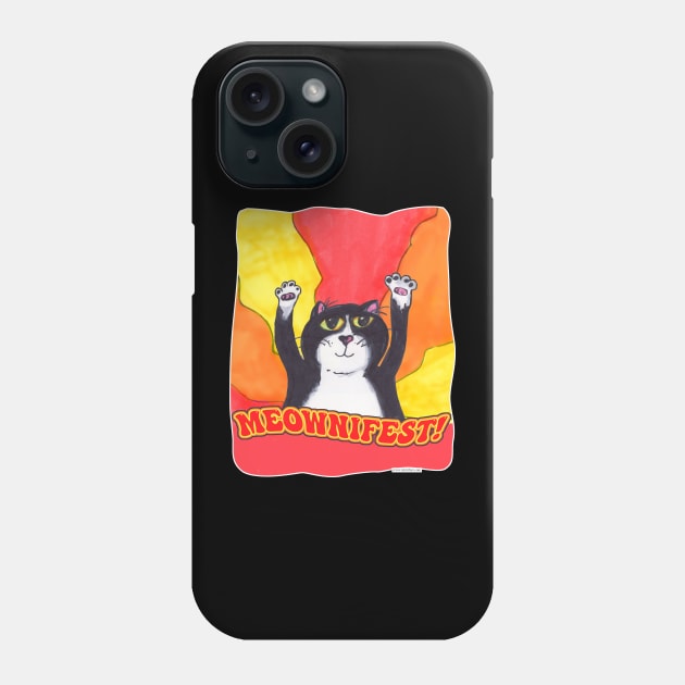 Meownifest Epic Cat Praise Design Phone Case by Tshirtfort