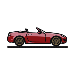 Mazda Miata MX-5 NC (Mk3) Red Gold wheels T-Shirt