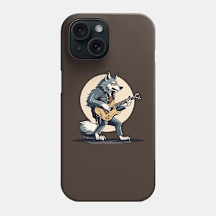 Wolf Guitar Player Digital Art Phone Case