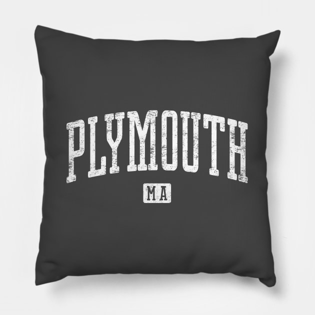 Plymouth MA Vintage City Pillow by Vicinity