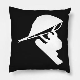 Snowboarder with kitewing Pillow