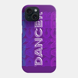 Dancer Repeating Text (Pink and Blue Version) Phone Case