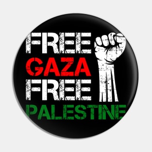 Free Gaza Free Palestine - We Stand With Palestinian People Pin