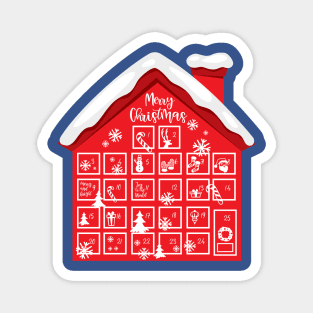 Advent Calendar House Magnet