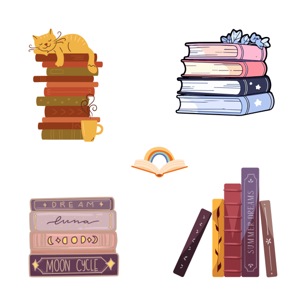 Book Stack Pack by medimidoodles