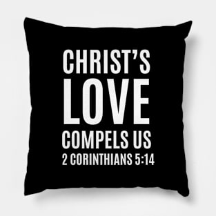 Christ's Love Compels Us Christian Bible Verse Design Pillow