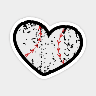 Baseball Heart Magnet