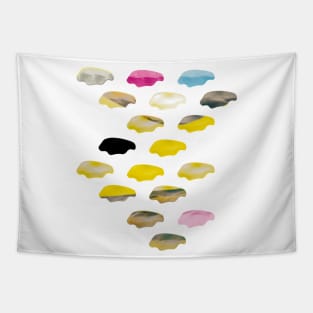 clouds and yellow beach Tapestry