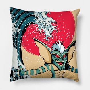 The Great Wave of Gremlins Pillow