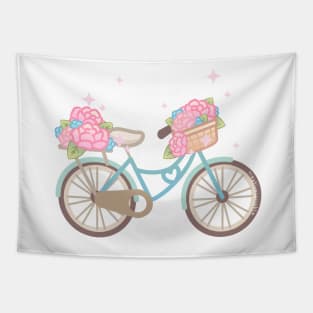 Floral vintage delivery bicycle Tapestry