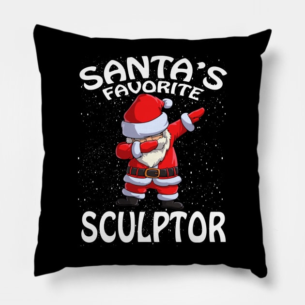 Santas Favorite Sculptor Christmas Pillow by intelus