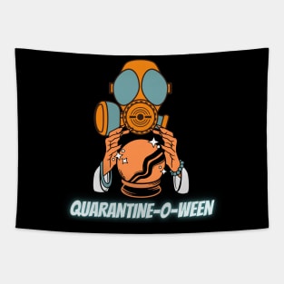 Quarantine-O-Ween Witch Funny Halloween Costume Funny Halloween Gift Magical Witchcraft Supernatural Crystal Ball Magic Divination Quarantine Mask Witch Spell Casting Radioactive Mask Quarantine Attire Tapestry