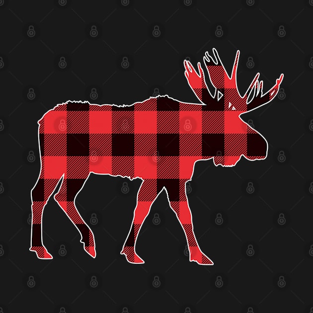 Santa Deer Plaid Red Buffalo Animal Merry Christmas Pajamas Family by Johner_Clerk_Design