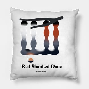 Bold monkey print "red shanked douc" Pillow