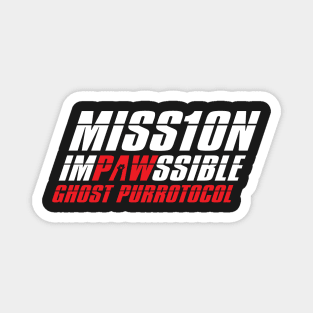 Mission Impawssible Text Only Magnet