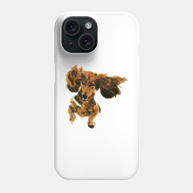 Dachshund Phone Case by BiancaNeaguArt