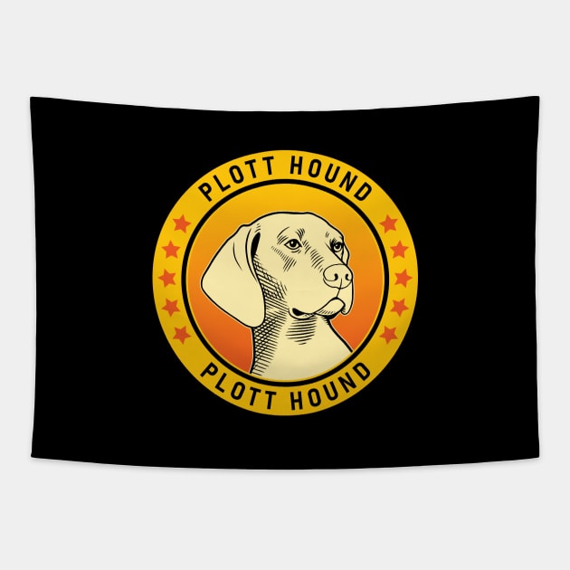 Plott Hound Dog Portrait Tapestry by millersye