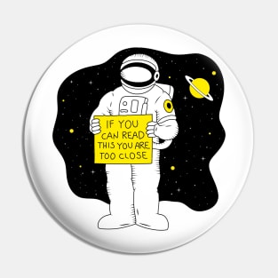 Distancing Astronaut Pin