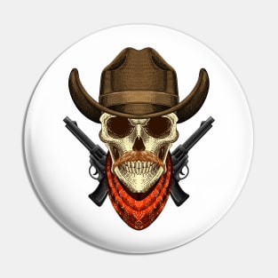 Cowboy Skull Head Pin