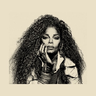 Janet Jackson - Ink Retro Art T-Shirt