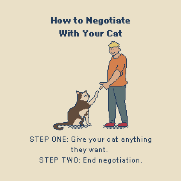 Negotiations: The Cat's Terms - 8bit Pixelart by pxlboy
