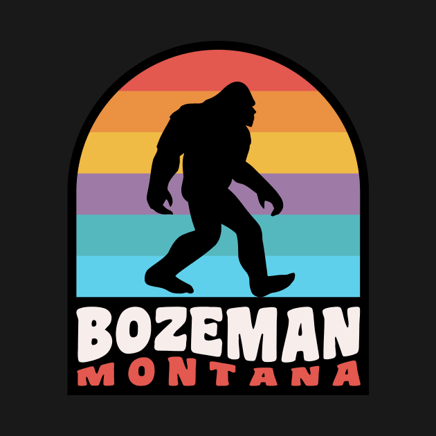Bozeman Montana Bigfoot Sasquatch Rocky Mountains by PodDesignShop