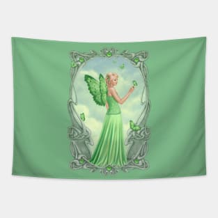 Peridot Birthstone Fairy Tapestry