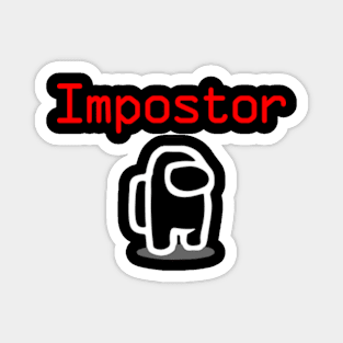 impostor among us character white Magnet