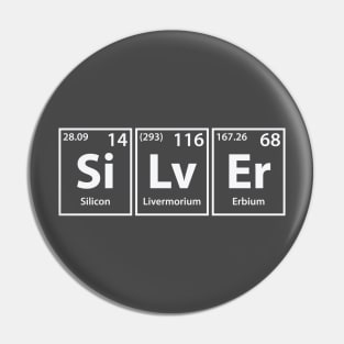 Silver (Si-Lv-Er) Periodic Elements Spelling Pin