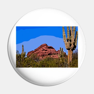 Red Rock Cactus Pin