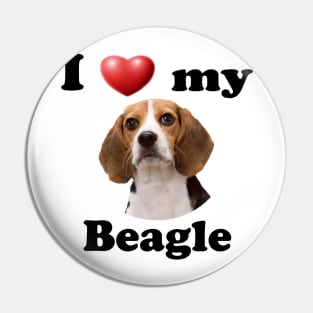 I Love My Beagle Pin