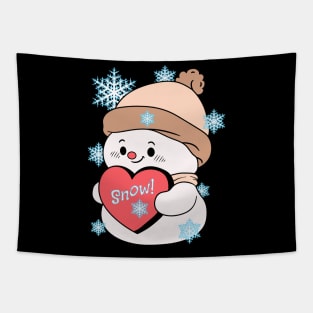 Snow Lover's Baby Snowman Tapestry