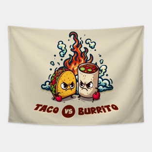 Taco vs Burrito - The Ultimate Showdown Tapestry