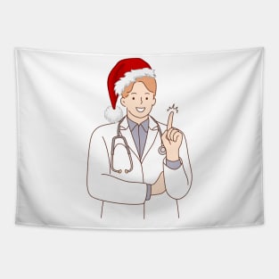 Merry Christmas Physician Doctor GP Practitioner Festive Tapestry