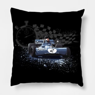 Retro Formula 1 T-Shirt - Tyrrell Cevert Design Pillow