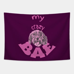 My Crazy BAE! Cockapoo love Tapestry