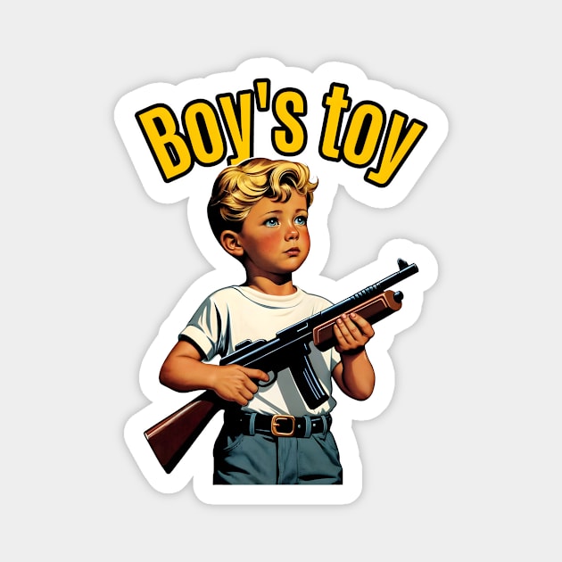 Boy's Toy Magnet by Rawlifegraphic