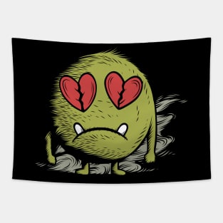 broken heart art monster Tapestry