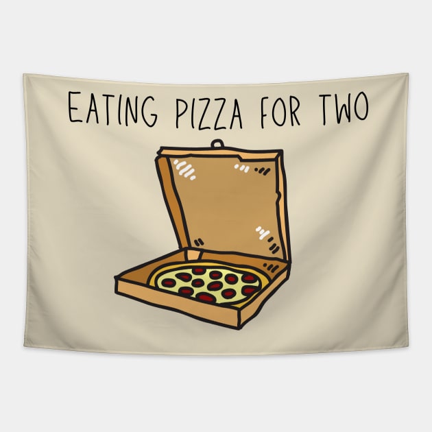 Eating Pizza For Two | Pizza Box Tapestry by casualism