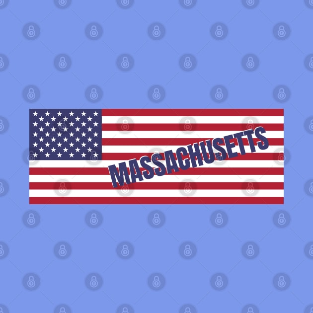 Massachusetts State in American Flag by aybe7elf