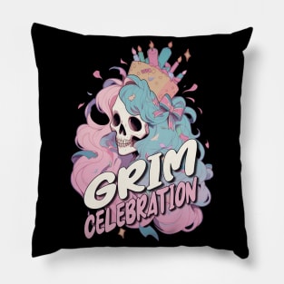 Birthday Skull Fiesta Pillow