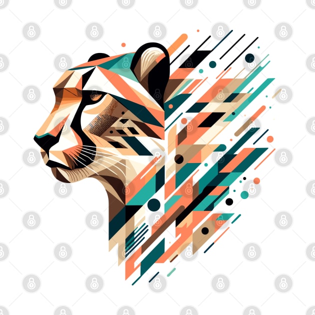 Geometric Prowess - Abstract Cheetah by The Tee Bizarre