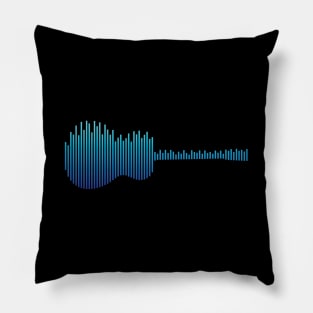 Acoustic Guitar Sound Waves Pillow