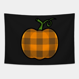 Plaid Pumpkin Tapestry