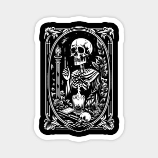 Skeleton Tarot Illustration Magnet